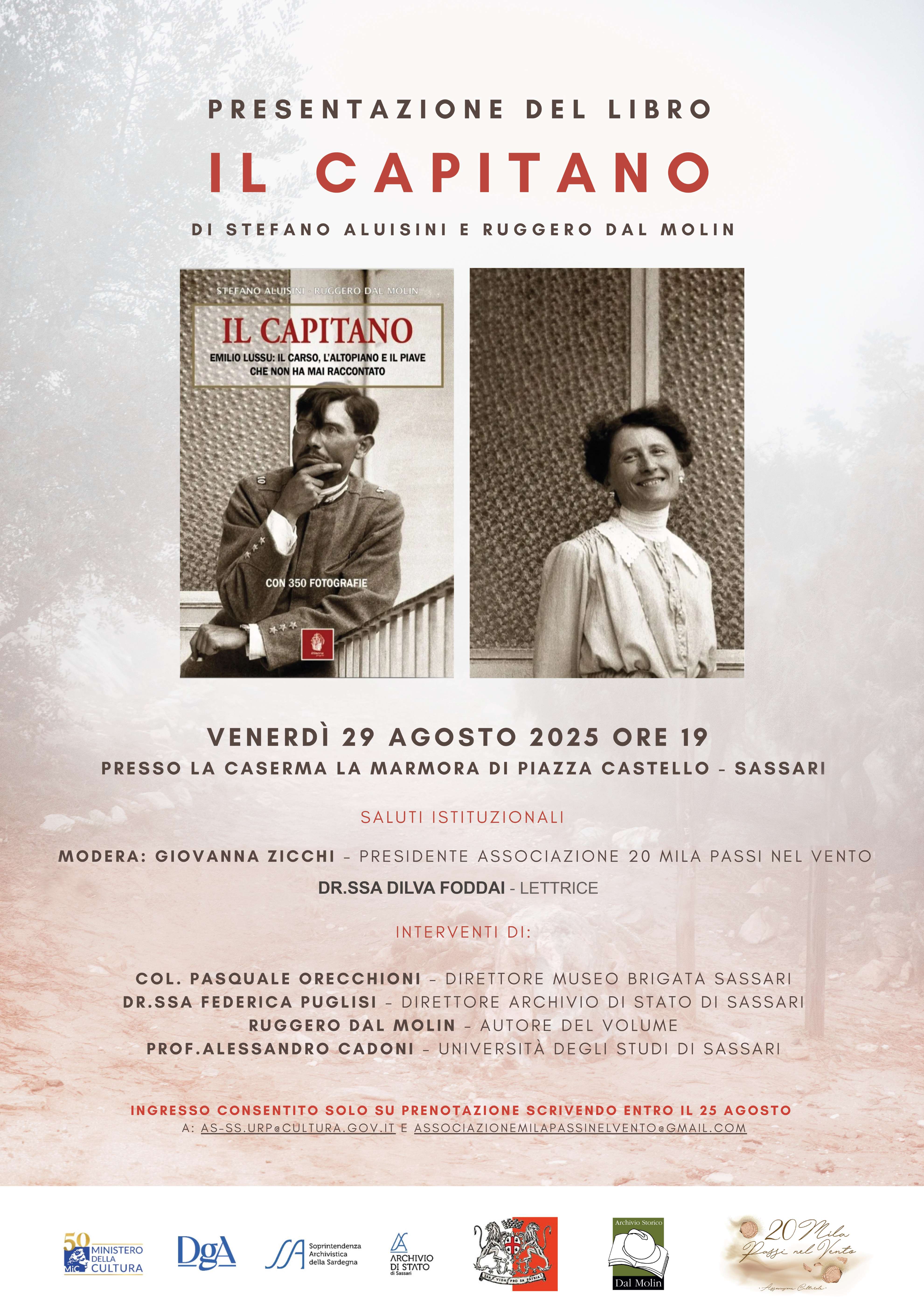 Presentazione libro "Il Capitano. Emilio Lussu: il Carso, l’Altopiano e il Piave che non ha mai raccontato"